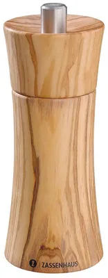 Imagen del producto de Zassenhaus. Molinillo de pimienta FRANKFURT. 14 cm. Madera de olivo. Número de artículo: 22407. Código EAN: 4006528022407