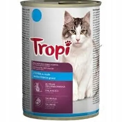 Obrázek produktu pro TROPI mokré krmivo pro kočky s rybou v omáčce 415 g