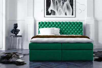 Produktbild von Boxspringbett Schlafzimmerbett PARINI 160x200cm Grün
