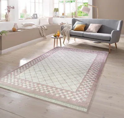 Produktbild von Teppich waschbar in rosa Größe - 80 x 300 cm
