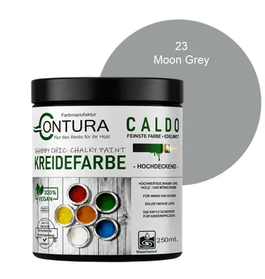 Produktbild von Contura BeGreen 250ml. Kreidefarbe Shabby Chic Möbellack - 23 Moon Grey