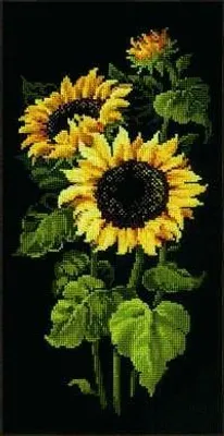 Produktbild von Stickset mit Garn - Sonnenblumen