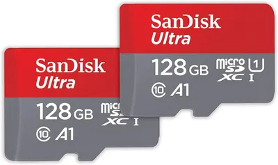 Productafbeelding van 128GB Ultra microSDXC-geheugenkaart, 140MBs+, met adapter, 2-pack