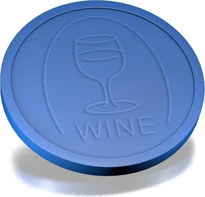 Immagine prodotto di CombiCraft monete da vino in rilievo blu - 250 pezzi