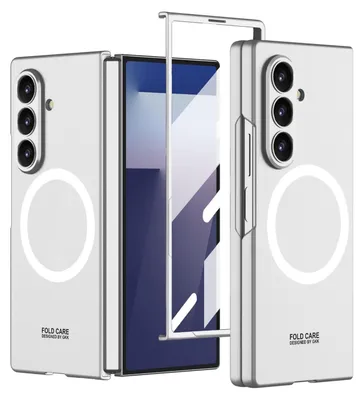Produktbild von Für Samsung Galaxy Z Fold7 5G GKK MagSafe Integrierte dünne Schutz Hülle Silber