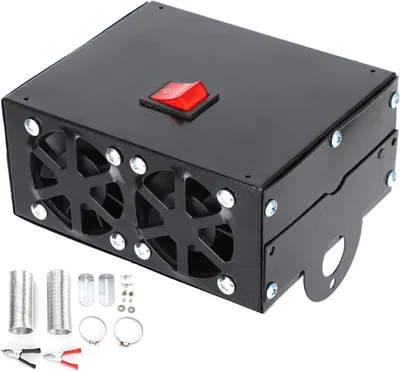 Zdjęcie produktu dla Ogrzewanie samochodowe 12V, 600W, z funkcją odladzania i zapobiegającą parowaniu szyb. Przenośny grzejnik samochodowy z cichym wentylatorem, przeznaczony do użytku w oknach, na szybach i w systemie ogrzewania (24V)
