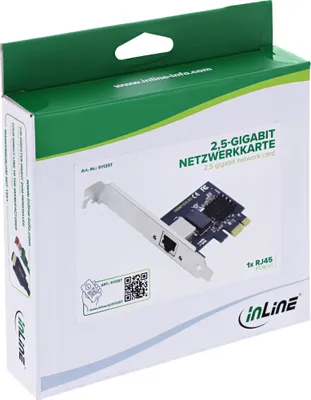 Zdjęcie produktu dla InLine 51125T, Wewnętrzny, Przewodowa, PCI Express, Ethernet, 2500 Mbit/s