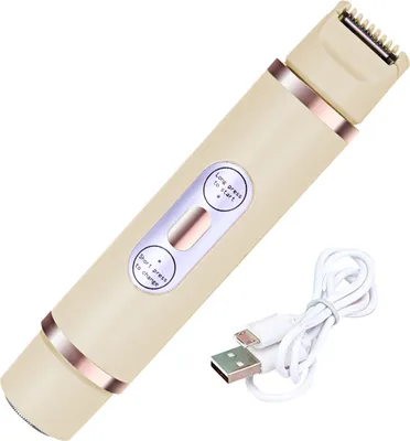 Produktbild von Damen-Elektrorasierer, wiederaufladbar, USB, Doppelkopf, IPX7, wasserdicht, tragbar, fš¹r Gesicht, K?rper, Bikinizone, Arm und Bein, Haarentfernung, Epilierer, Rasierer, Trimmer