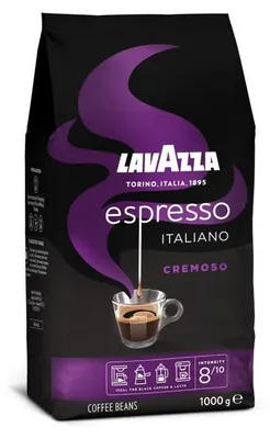 Zdjęcie produktu dla Lavazza Espresso Italiano Cremoso, 1 kg, Espresso, Średnie palona, 8/10, 1 szt., 80 mm