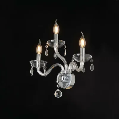 Obrázok produktu pre Nástenná lampa ACA Lighting Crystal BLK82043WCC
