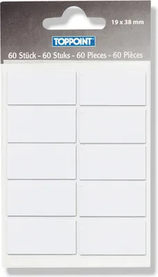 Produktbild von 600 Etiketten 19 x 38 mm 60 Blatt Vielzwecketiketten