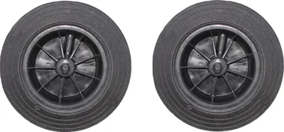Produktbild von 2 x Ersatzräder für Mülltonnen, schwarz, Rad für Müllgroßbehälter 60/80/120/240 Liter Mülltonne, Abfalleimer