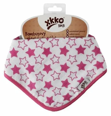 Obrázok produktu pre XKKO BMB - Slintáčik/Šatka, Little Stars Magenta (1ks)