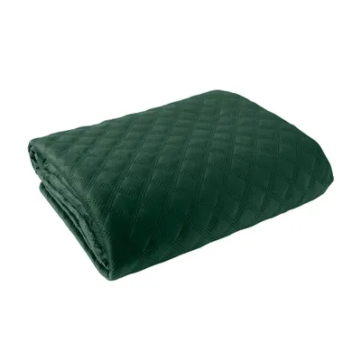 Image de Couvre-lit VELVI 010 vert foncé 220x240 cm Mybesthome
