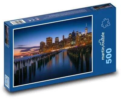 Zdjęcie produktu dla Puzzle 500 Nocna panorama Nowego Jorku - martinpuzzle