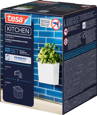 Produktbild von tesa KITCHEN Kräutertopf weiß aus Kunststoff