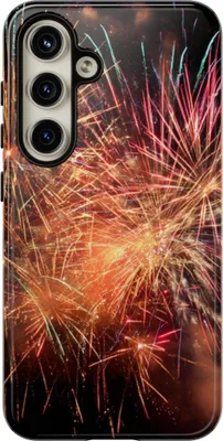 Produktbild von Buntes Feuerwerk am Nachthimmel – Hülle Kompatibel mit Samsung Galaxy S24