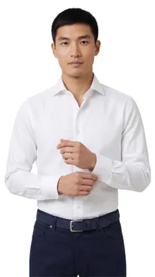 Produktbild von Profuomo Businesshemd weiß Baumwolle uni