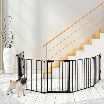 Produktbild von Tierzaun – Hundezwinger – Sicherheitszaun – Haustierzaun – 74 cm hoch – 8 Paneele mit Tür