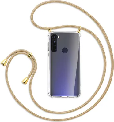 Produktbild von Handykette Backcover-Schutzhülle mit Band (Metall goldfarben) für Motorola Moto G Pro, G Stylus - caramel