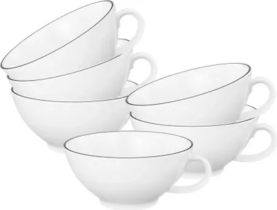 Produktbild von Seltmann Weiden Lido Black Line Teetasse 0,14 l 6er Set