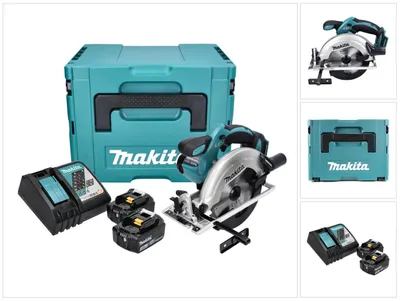Image de Makita DSS 611 RF1J 18V Li-ion Scie Circulaire sans fil 165mm + Coffret Makpac + 2x Batteries BL1830 3,0 Ah + Chargeur DC 18 RC