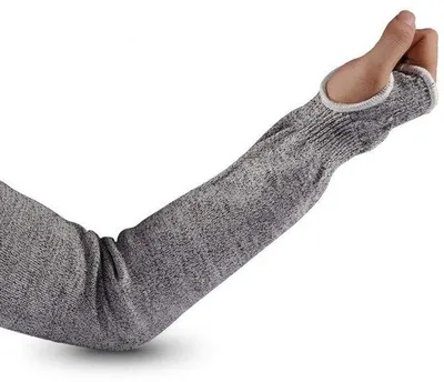Zdjęcie produktu dla Rękawice ochronne Gardena - Elastyczne - wykonane z HPPE - Szare - Długość ok. 45 cm - Ochraniacze na ręce odporne na przecięcia