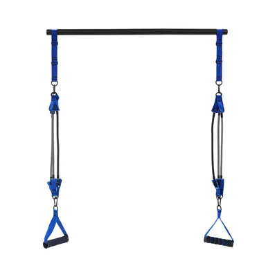 Produktbild von Fitnessband-Set mit 6 Trainingsbändern Hochleistungsfähiges Krafttrainingsgerät für Männer tragbares Fitnesskleingeräte