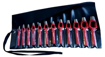 Produktbild von Henkellocheisensatz DIN 7200-A, 8-teilig, mit Rolltasche