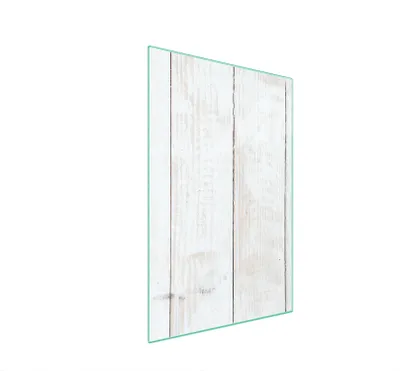 Produktbild von Herdabdeckplatte 35x52 Glaskeramikkochfeld Abdeckung Spritzschutz Glasplatte Deko Schneidebrett Holz Weiß