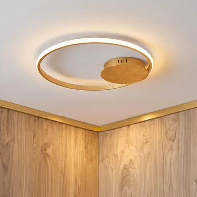 Productafbeelding van Ronde plafondlamp Fuline goud Ø 50cm, AI-gegenereerde afbeelding