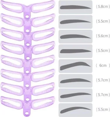 Produktbild von Damen-Augenbrauen-Schablonen-Set Augenbrauen-Pflegeset Augenbrauen-Lineal-Schablone Augenbrauen-Schablone Microblade Augenbrauenstift Augenbrauen-Trimmer