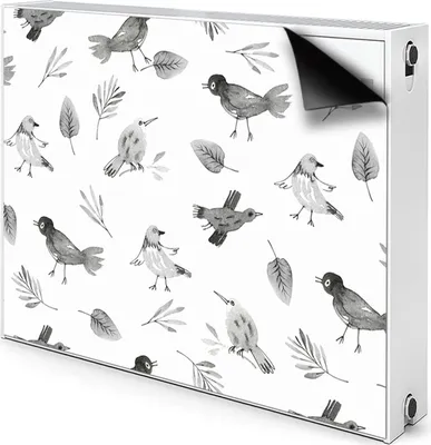 Produktbild von Magnet Heizung Verkleidung Abdeckung Heizung Heizkörperabdeckung 110x60 cm  - Gezeichnet, Vögel