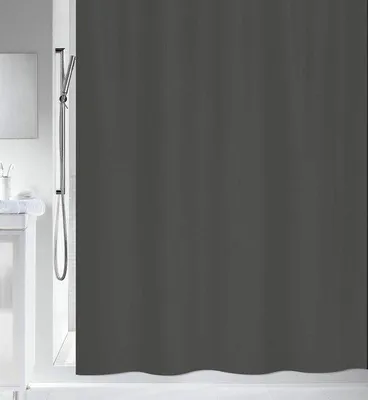 Immagine prodotto di Tenda da doccia antimuffa, lavabile, 180x180 cm, antracite, poliestere