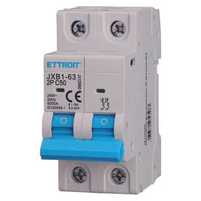 Immagine prodotto di Interruttore magnetotermico 2P 50 A 6 kA ETTROIT JX125060