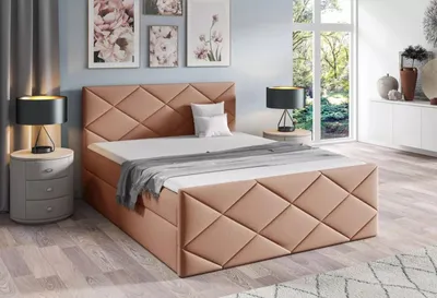 Obrázek produktu pro Postel s matrací a roštem HALKA - 140x220, lososová + topper