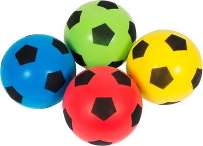 Obrázok produktu pre Megaform futbalové lopty sada 4 - mäkké penové lopty pre deti