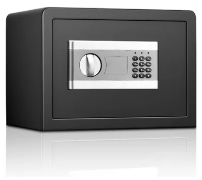 Produktbild von Buxibo - Brandsichere Tresor - Brandschrank - Mit digitalem Zahlenschloss und Schlüssel - Metall - 35x25x25 cm - Schwarz