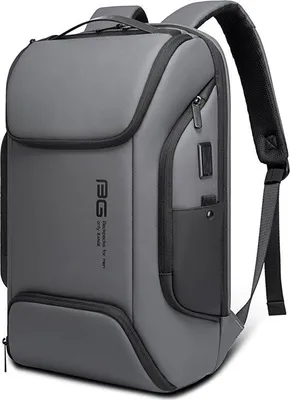 Immagine prodotto di Borsa per laptop capiente, multifunzionale e impermeabile con porta USB-C, ideale per l'uso quotidiano in ufficio, grigia