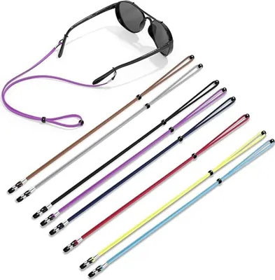 Produktbild von Brillenkette, Sonnenbrillenband, Brillenband, leicht, rutschfest, verstellbar, Brillenband, Brillenkette, Brillenband, für Damen und Herren, 8 Stück, Nein, no