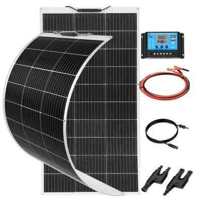 Immagine prodotto di Impianto solare, potenza 200 W, alta efficienza, kit solare 12 V/24 V da 200 W