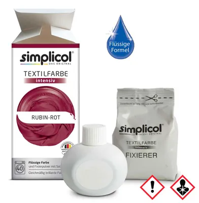 Obrázek produktu pro Simplicol textilní barvivo intenzivní vše v 1 v rubínově červené barvě