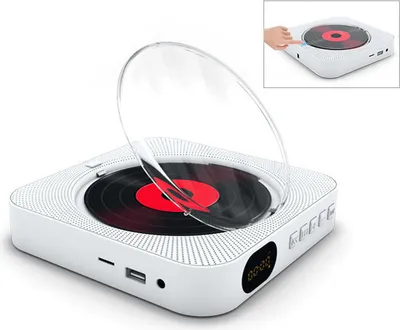 Produktbild von MODFU CD-Player, Tragbarer CD-Player Weiß EU, FM Radio, Bluetooth Lautsprecher, USB & AUX Anschluss, Stereo Sound, Fernbedienung, Ohne Kassette