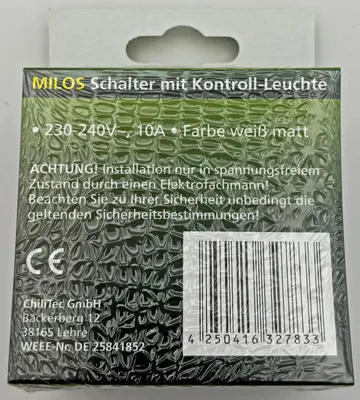 Obrázok produktu pre Ovládací spínač MILOS so svetlom