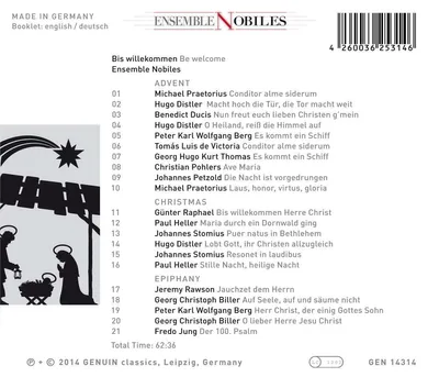 Obrázok produktu pre Michael Praetorius (1571-1621): Ensemble Nobiles - Bis willekommen - - (CD / E)