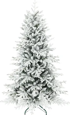 Image de HOMCOM Sapin de Noël artificiel floqué de neige 180 cm, arbre de Noël avec 1815 pointes de branche articulée, support en métal pliable, facile à monter et ranger, plastique ignifuge, vert