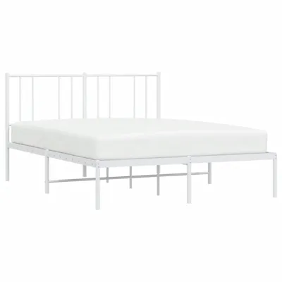 Obrázek produktu pro vidaXL Postel s čelem kovová bílá 140x190 cm