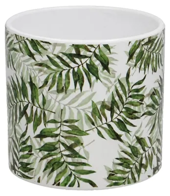 Obrázok produktu pre Keramický kvetináč, elegantný dizajn, vhodný pre vnútorné aj vonkajšie rastliny, zelený, 15*15*14 cm