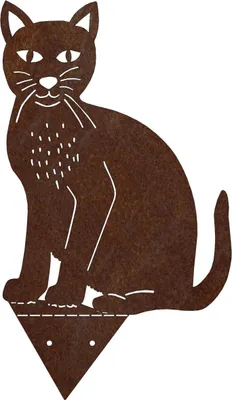 Produktbild von CORGARDEN Gartendekoration Katze 37 x 21 cm, Cortenstahl CORGARDEN 1069