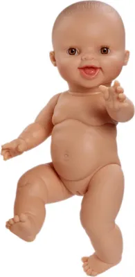 Produktbild von Paola Reina Babypuppe Gordi Mädchen lachend 34cm Vinyl Puppe